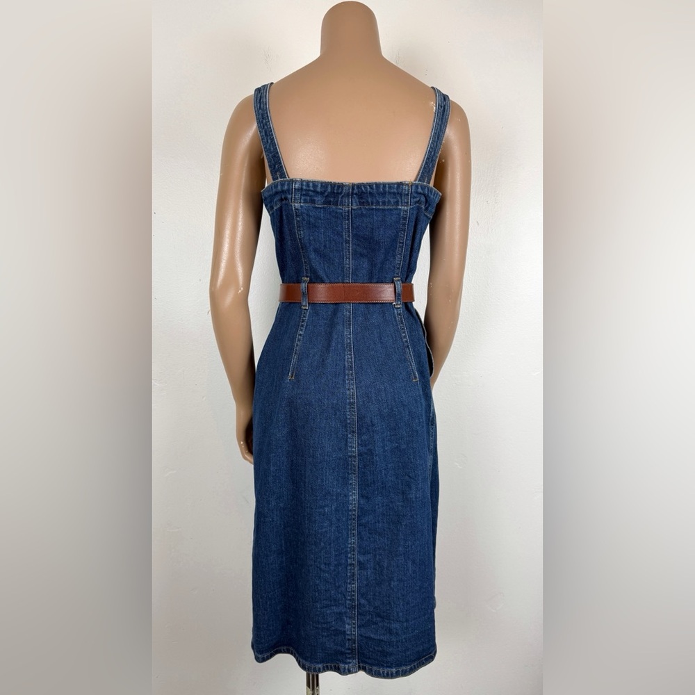 J. Crew Blue Denim Jumper Dress size 4 - Picture 6 of 8